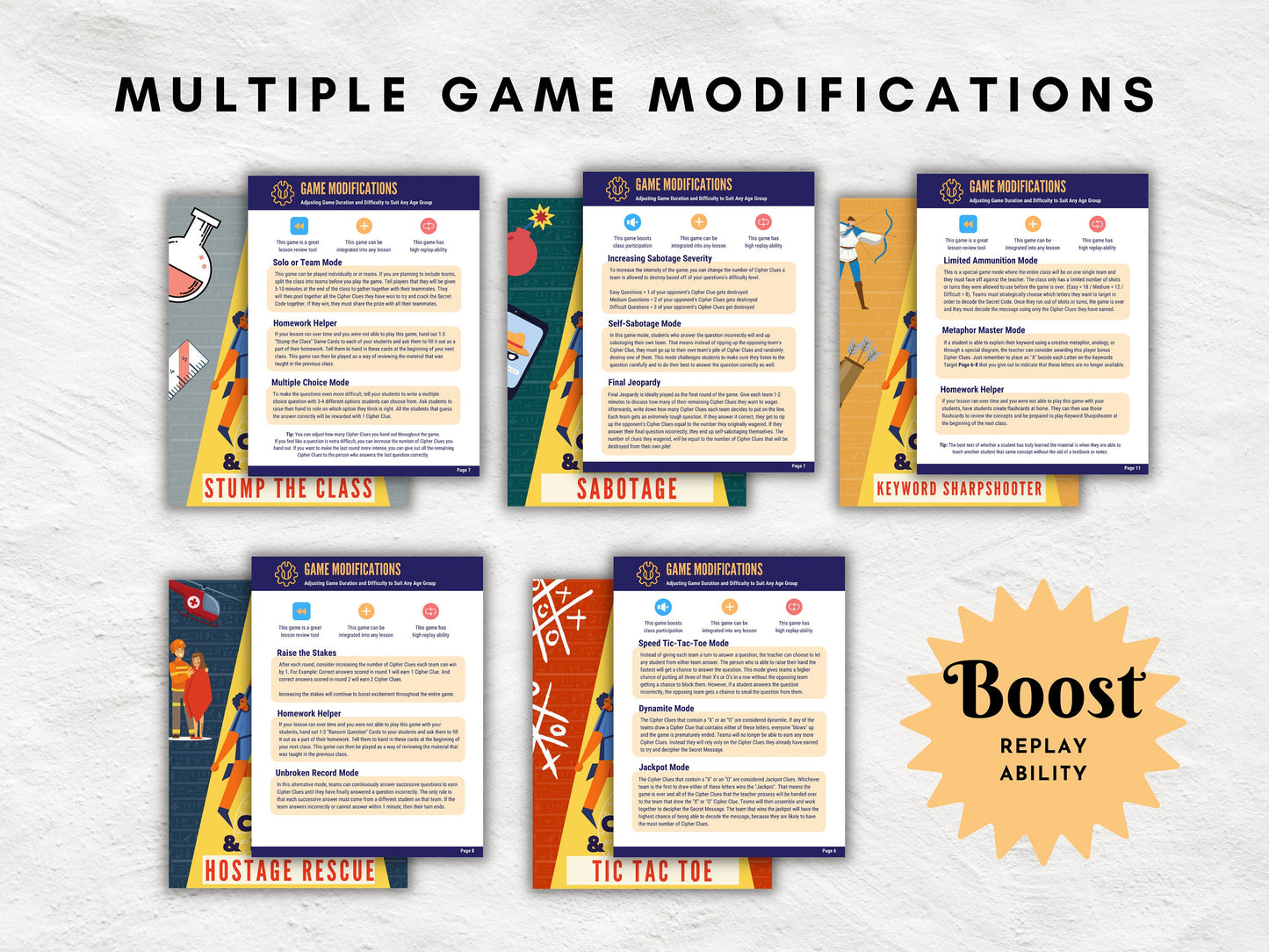 Classroom Discussion Games Bundle | Elementary, Middle, and High School Games to Boost Engagement and Learning | DIY Printable Escape Room
