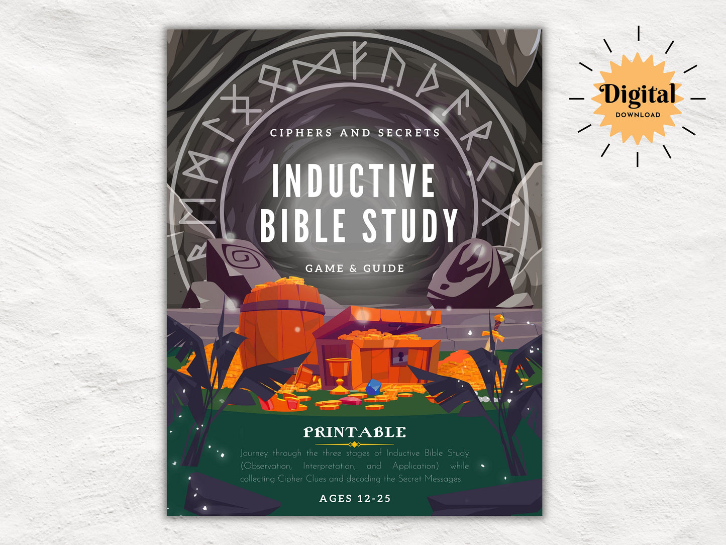 The Essentials Inductive Bible Study Toolkit | Bible Study Guide & Game | Ciphers and Secrets Church Game | Youth Ministry Bible Bundle