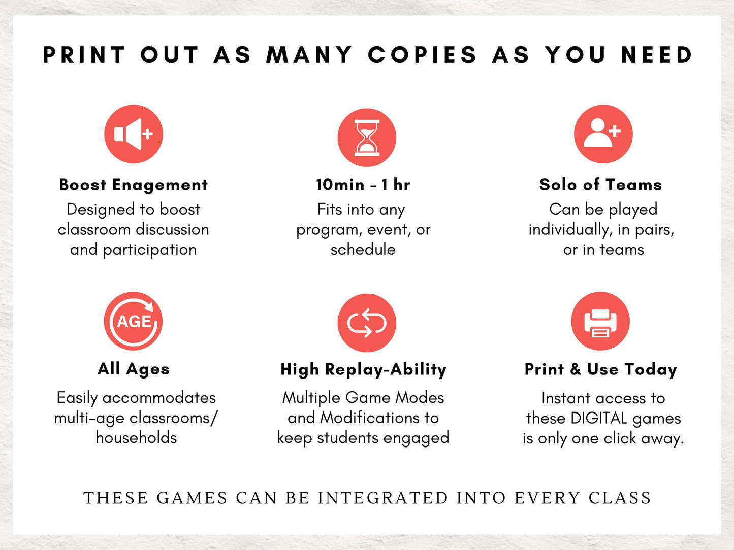 Classroom Discussion Games Bundle | Elementary, Middle, and High School Games to Boost Engagement and Learning | DIY Printable Escape Room