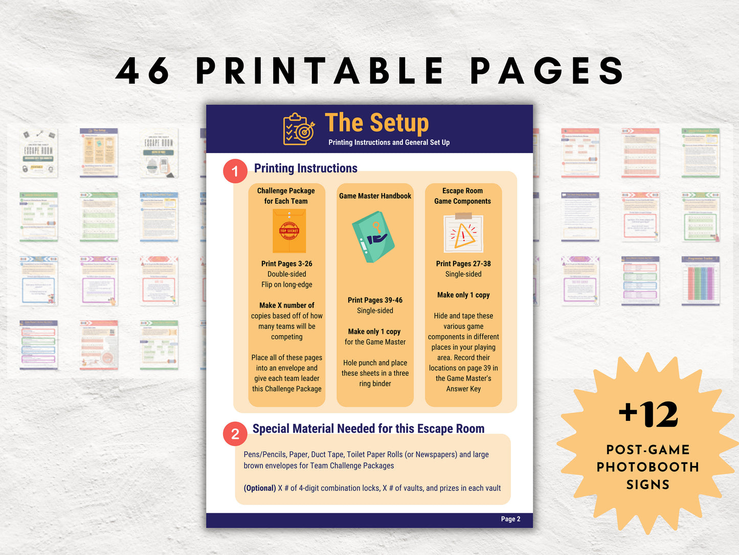 KJV Bible Study Escape Room Quest | Joshua 24 | Interactive Bible Study Escape Room Game | Engaging Printable Kit for Teens & Adults