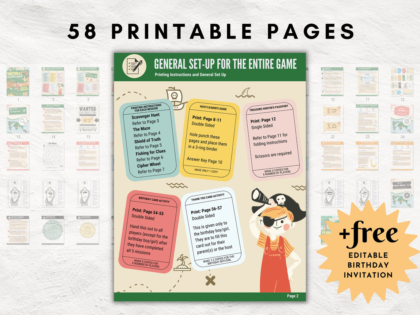 Epic Birthday Quest - DIY Printable Treasure Hunt Game for Kids | Secret Code and Puzzle Game | Children's Birthday Party Escape Room Kit