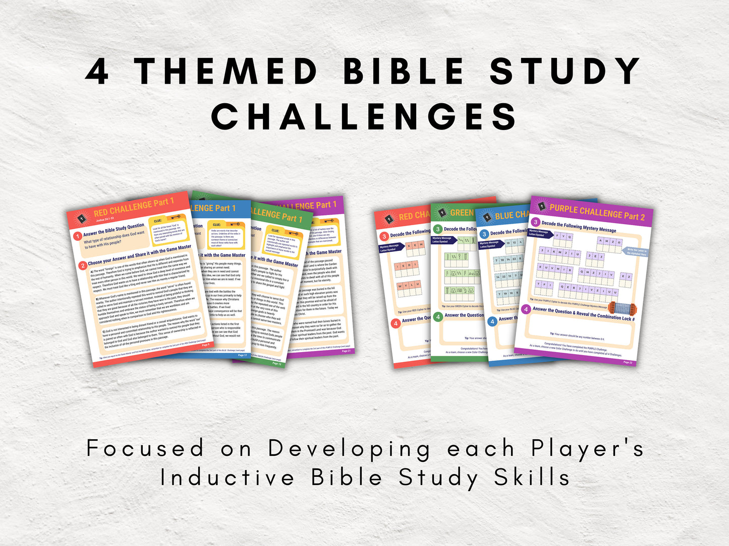 KJV Bible Study Escape Room Quest | Joshua 24 | Interactive Bible Study Escape Room Game | Engaging Printable Kit for Teens & Adults