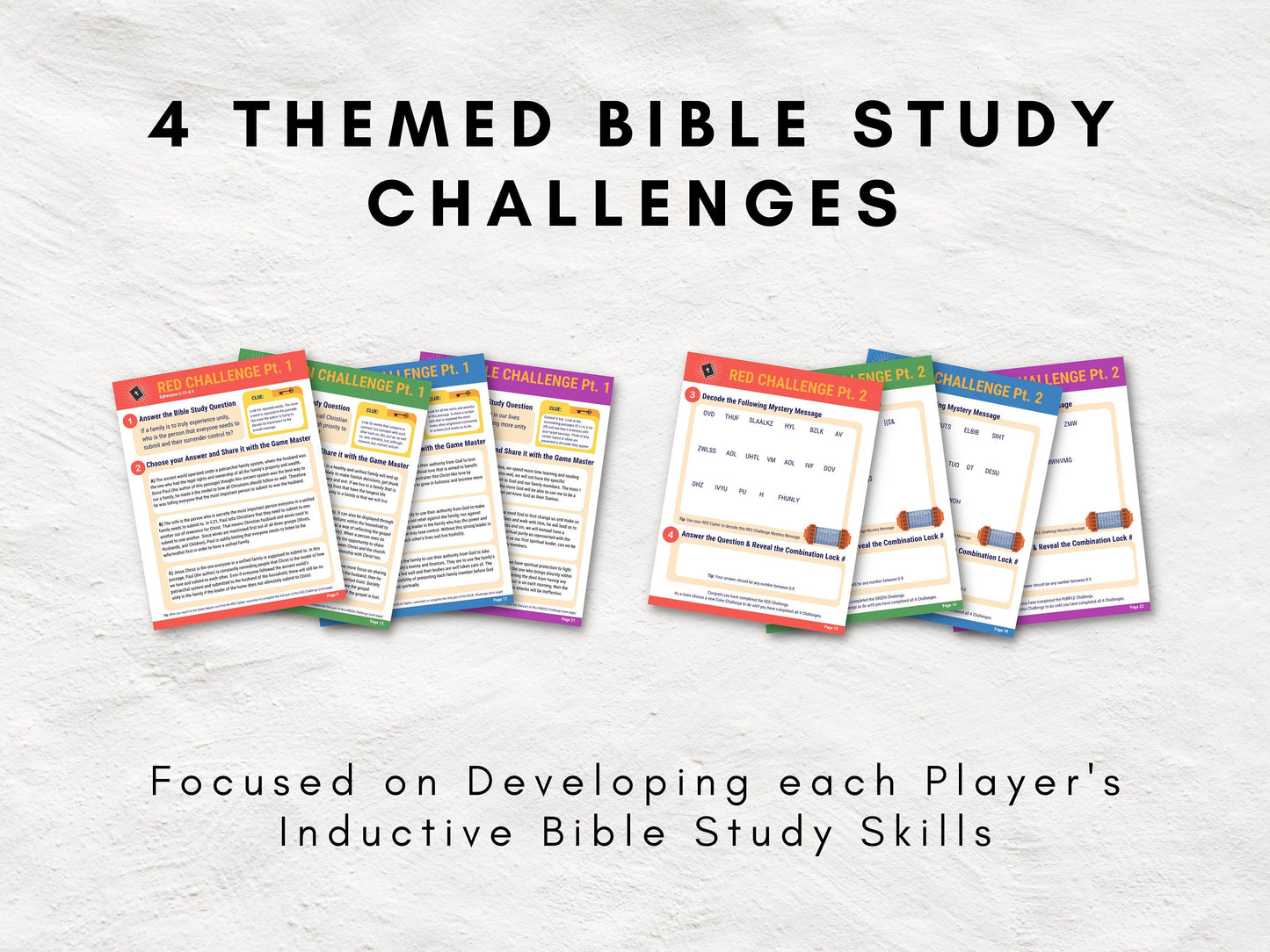Finding the Key to Family Unity | Ephesians Bible Study Escape Room | KJV | Fun Escape Room Kit for Teens & Adults | Unlock the Vault
