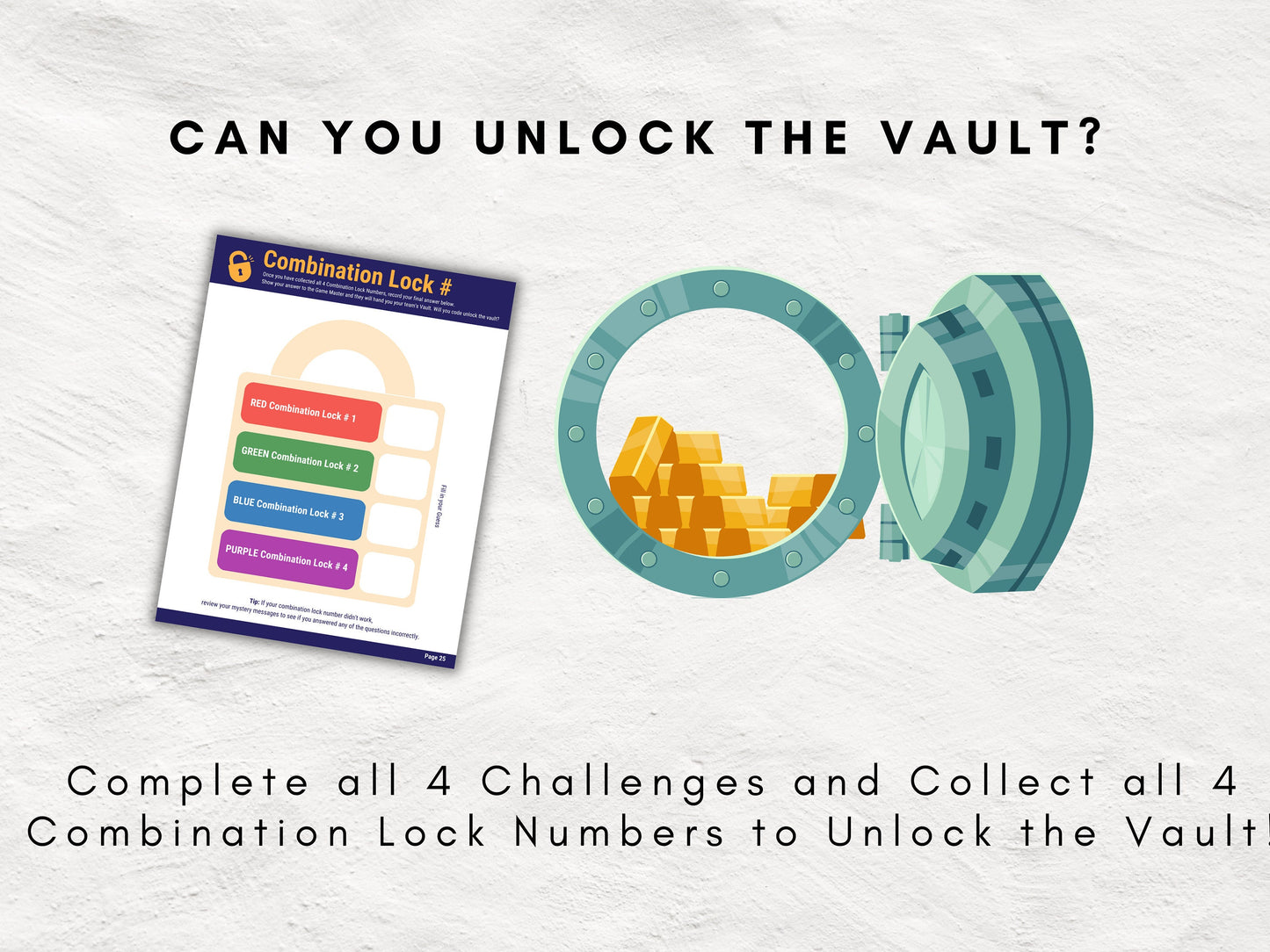 Finding the Key to Family Unity | Ephesians Bible Study Escape Room | KJV | Fun Escape Room Kit for Teens & Adults | Unlock the Vault