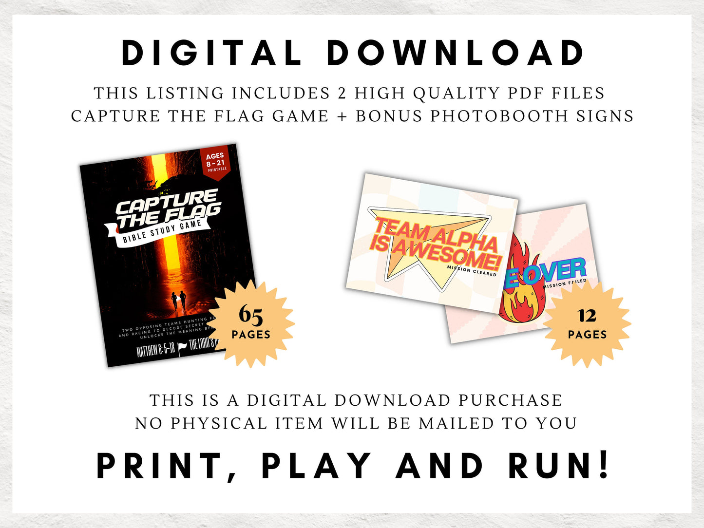Capture the Flag Bible Study Game | Unlock the Lessons within the Lord's Prayer | Fun & Interactive Game for Christian Youth Fellowship