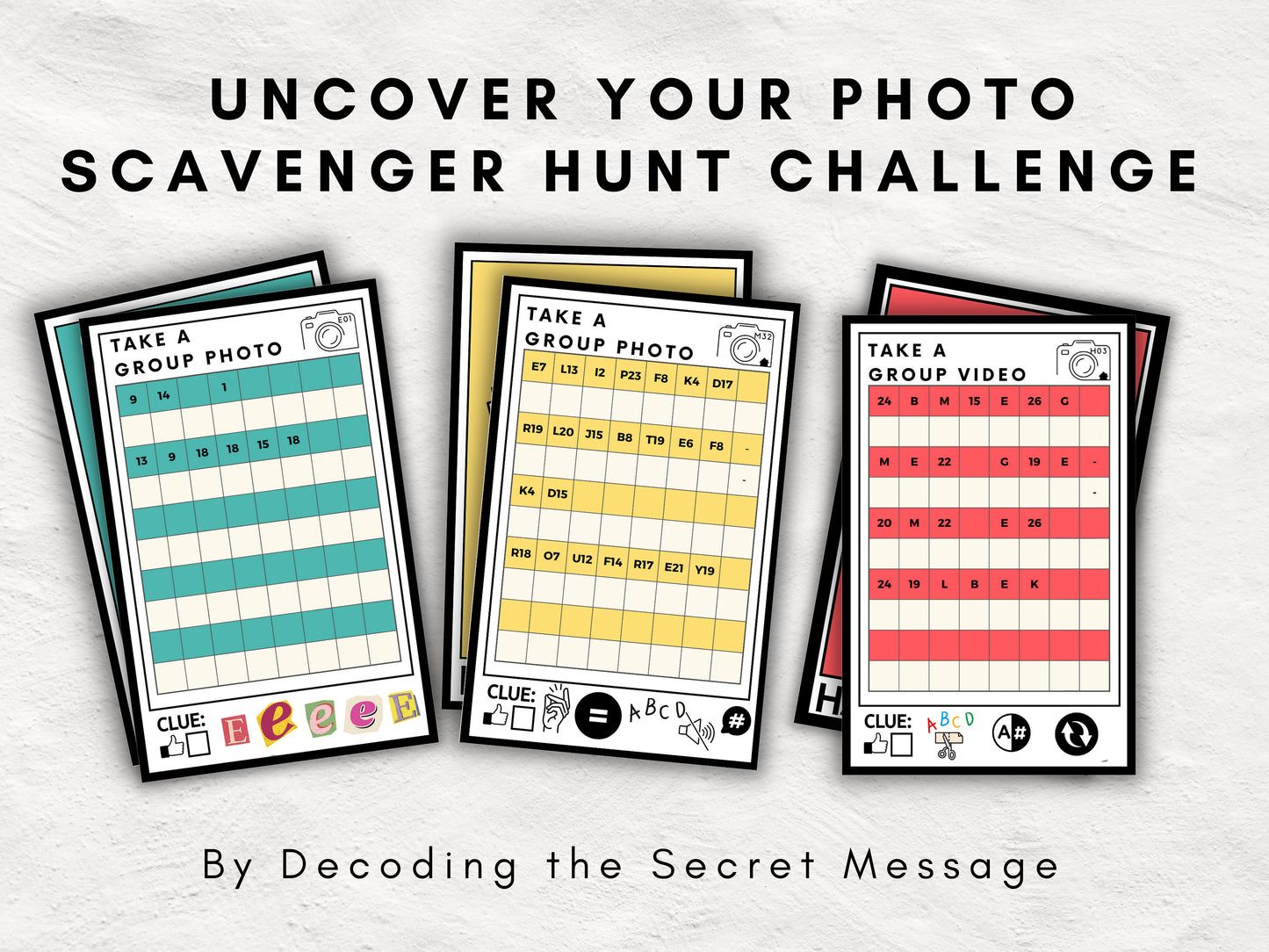 Snap Judgement - Epic Photo Scavenger Hunt | Ultimate Team Building Game for Children, Teens, and Adults | 120 Secret Code Based Challenges