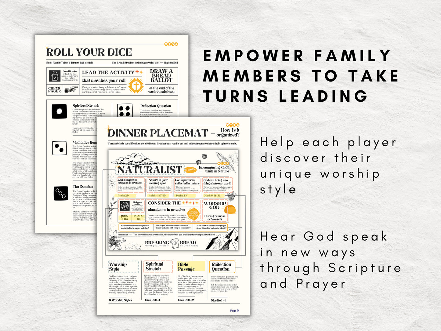 Family Dinner Devotions Game | Explore 9 Unique Worship Styles | Christian Worship and Devotional Game | Family Altar | Printable Game
