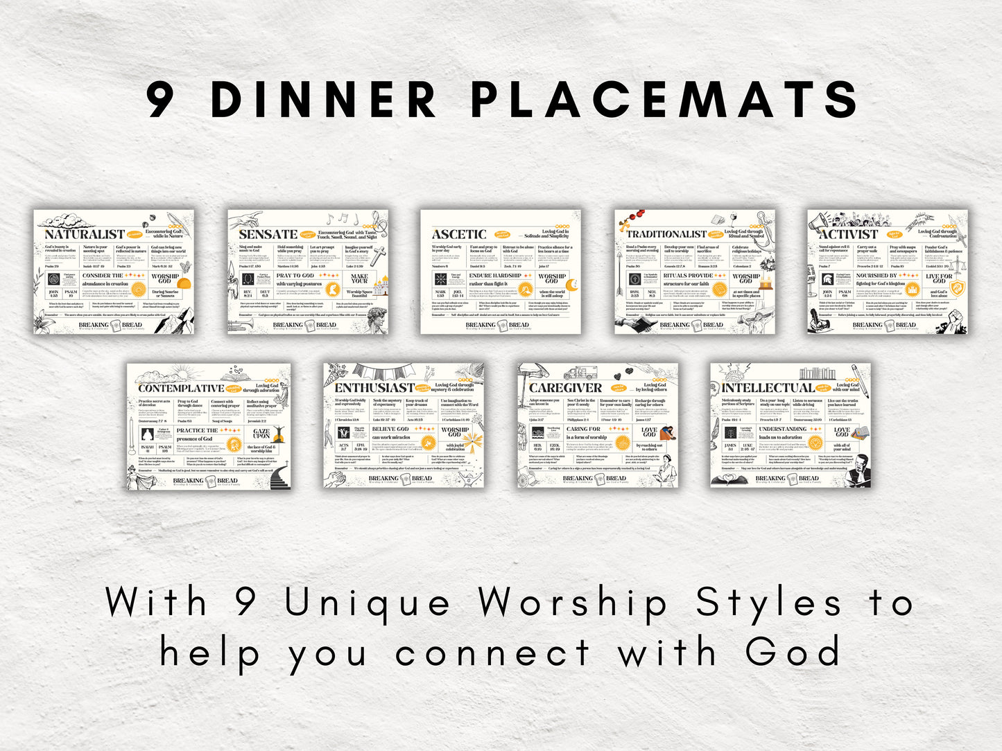 Family Dinner Devotions Game | Explore 9 Unique Worship Styles | Christian Worship and Devotional Game | Family Altar | Printable Game