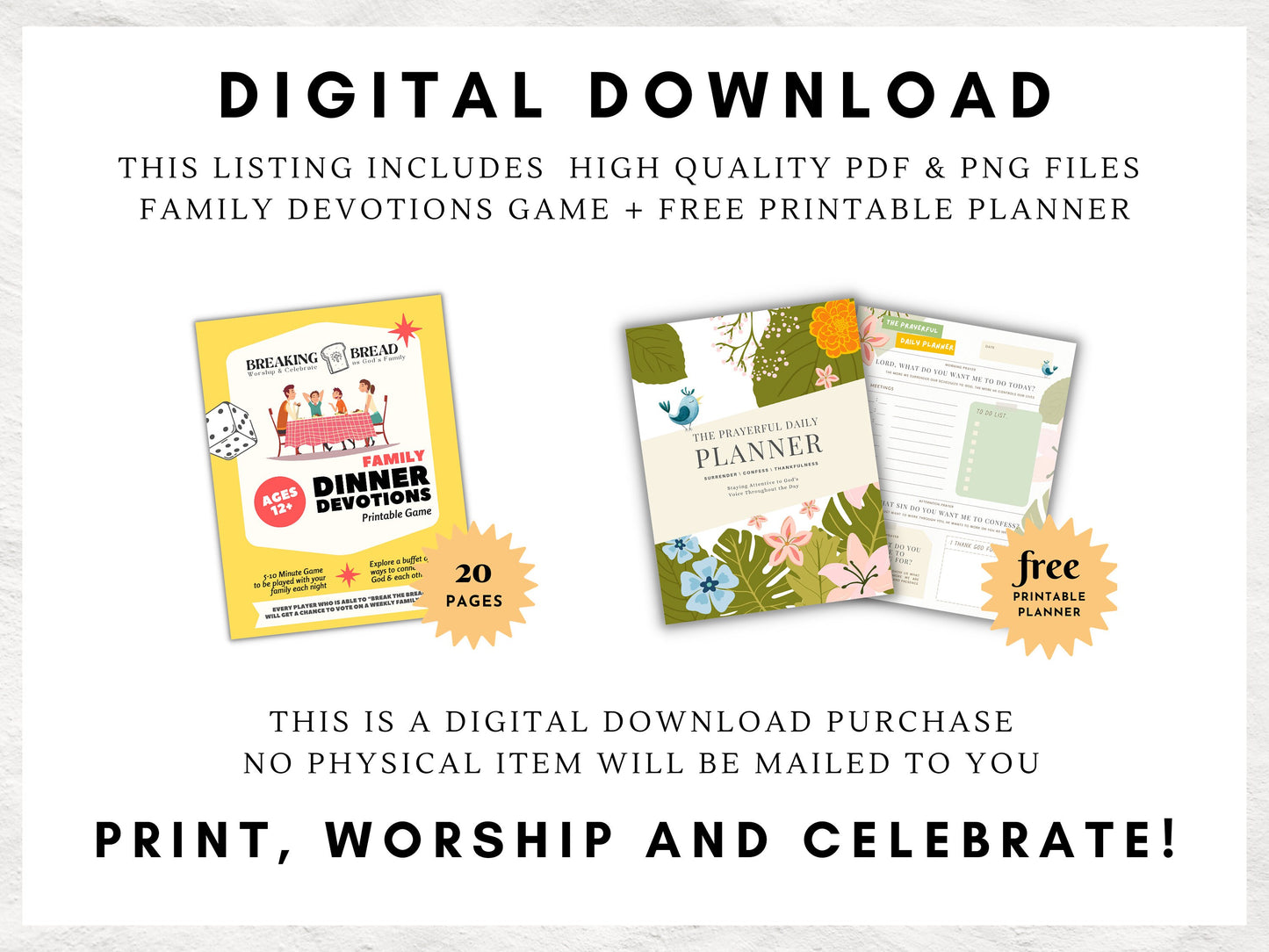 Family Dinner Devotions Game | Explore 9 Unique Worship Styles | Christian Worship and Devotional Game | Family Altar | Printable Game