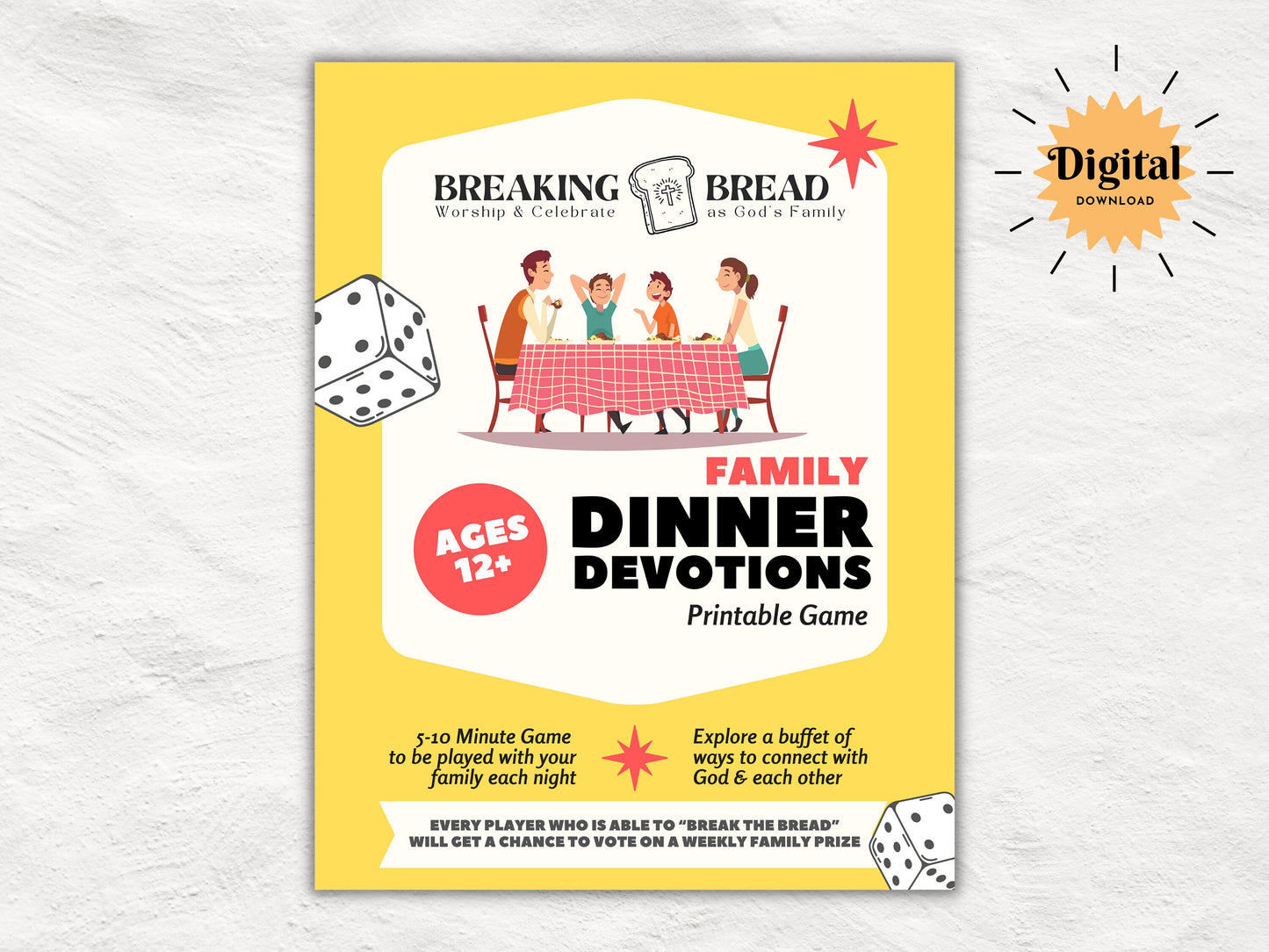 Family Dinner Devotions Game | Explore 9 Unique Worship Styles | Christian Worship and Devotional Game | Family Altar | Printable Game
