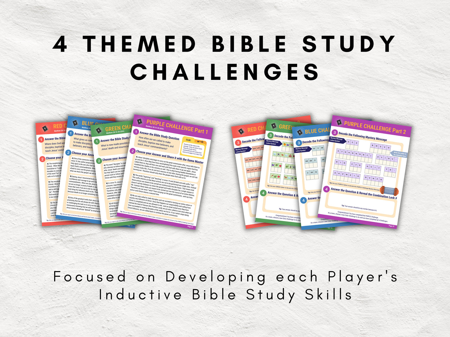KJV | Bible Study Escape Room Quest | Matthew 28 | Unlocking the Great Commission | Interactive Printable Kit for Christian Teens & Adults