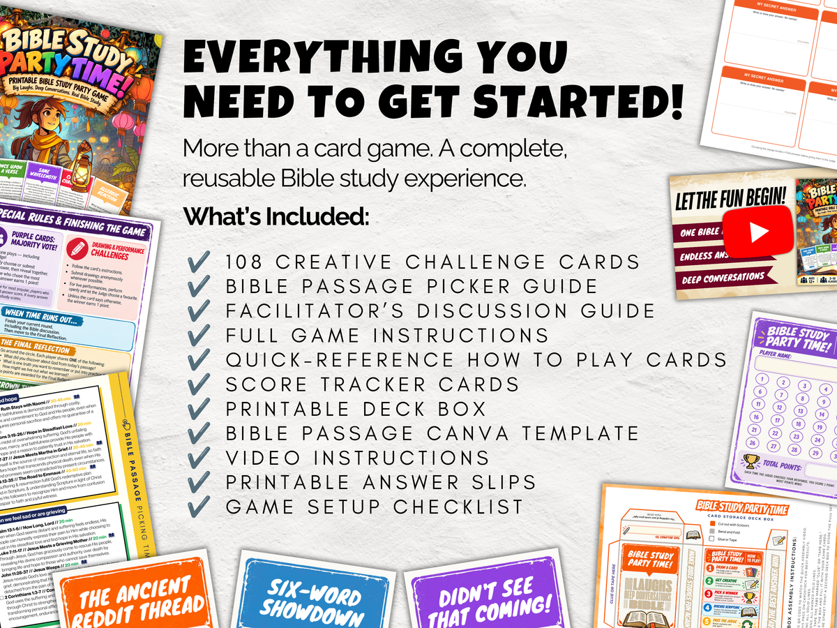 Bible Study Party Time! – Printable Bible Study Card Game