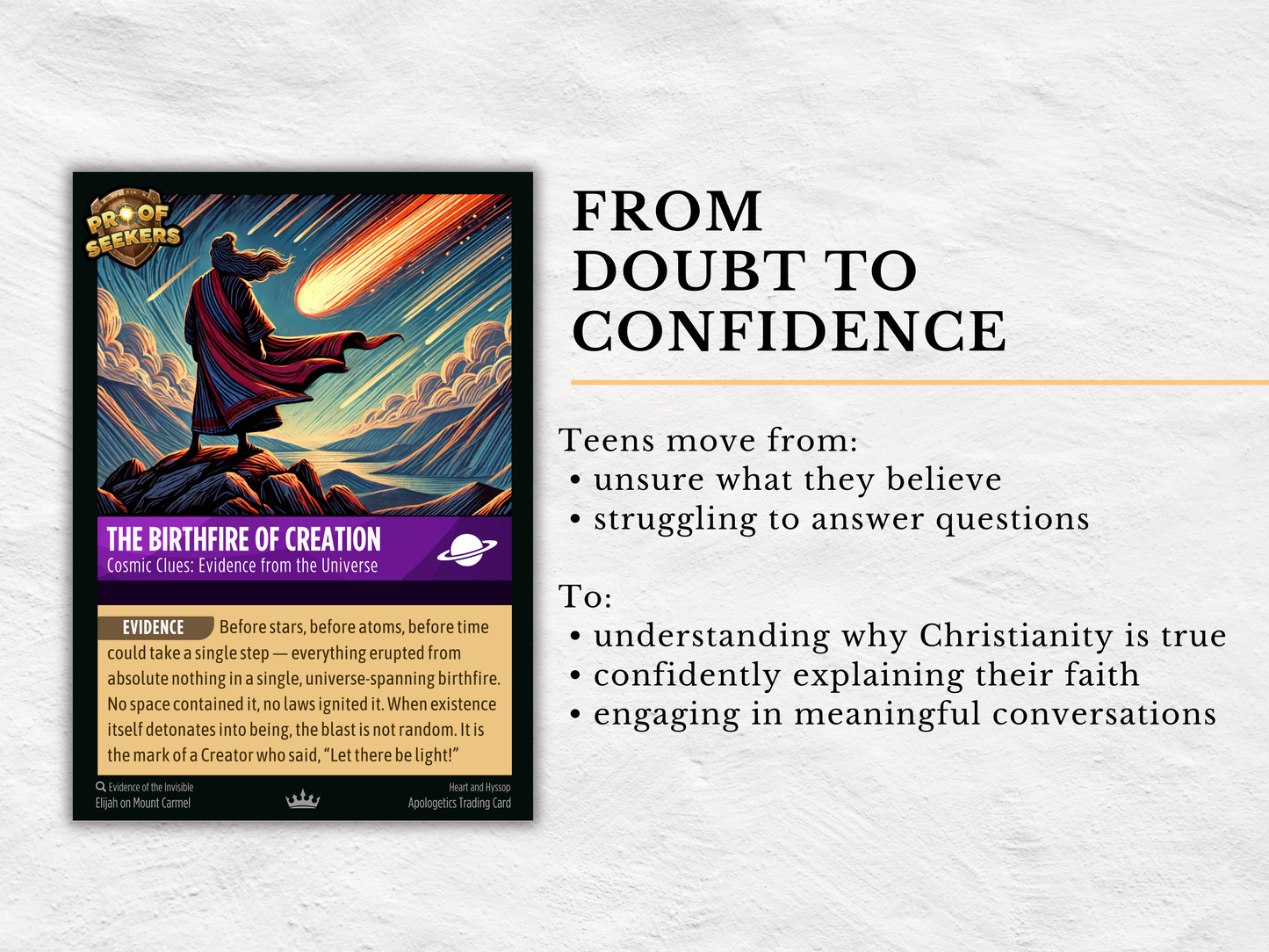 Christian Apologetics Curriculum for Teens | 108 Bible Evidence Trading Cards Game | Youth Group Lessons | Homeschool | Christian Printable