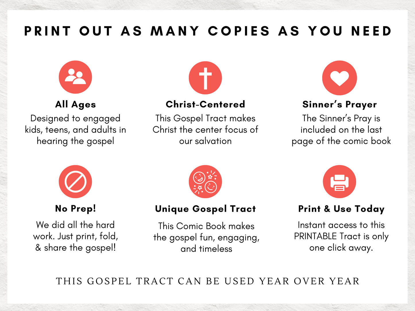 Printable Christian Comic Book Gospel Tract for Kids & Teens | Salvation Plan | Letter + Booklet Format | Heart and Hyssop