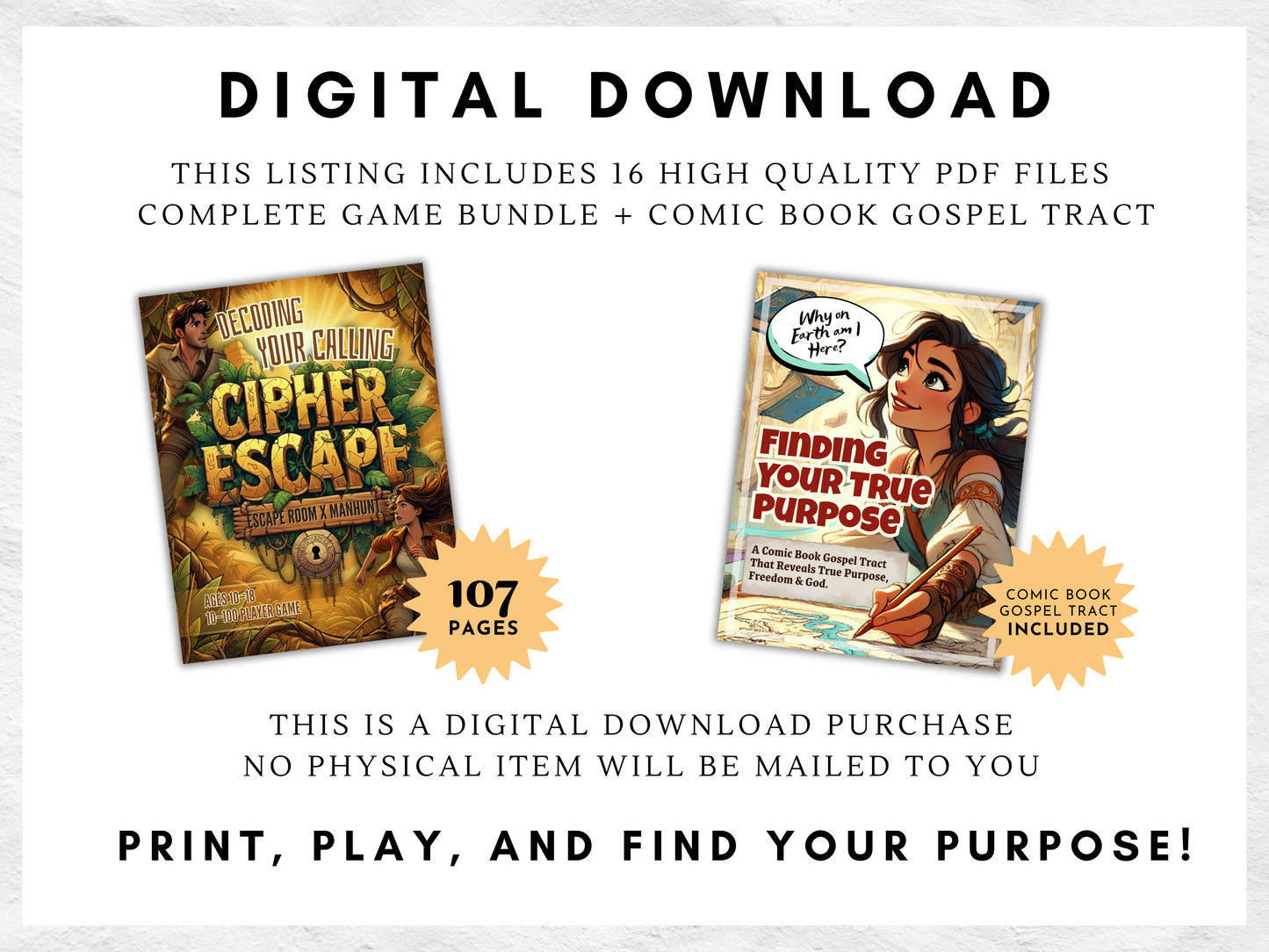 Cipher Escape | Christian Escape Room Game for Teens | Youth Group, Retreat, Lock-In, Purpose Activity, Digital Download