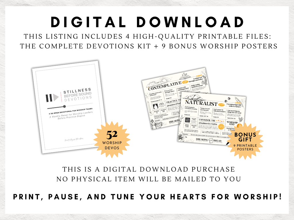 52-Week Worship Devotionals for Worship Leaders | No-Prep Team Devos | Spiritual Formation | Worship Ministry Digital Download