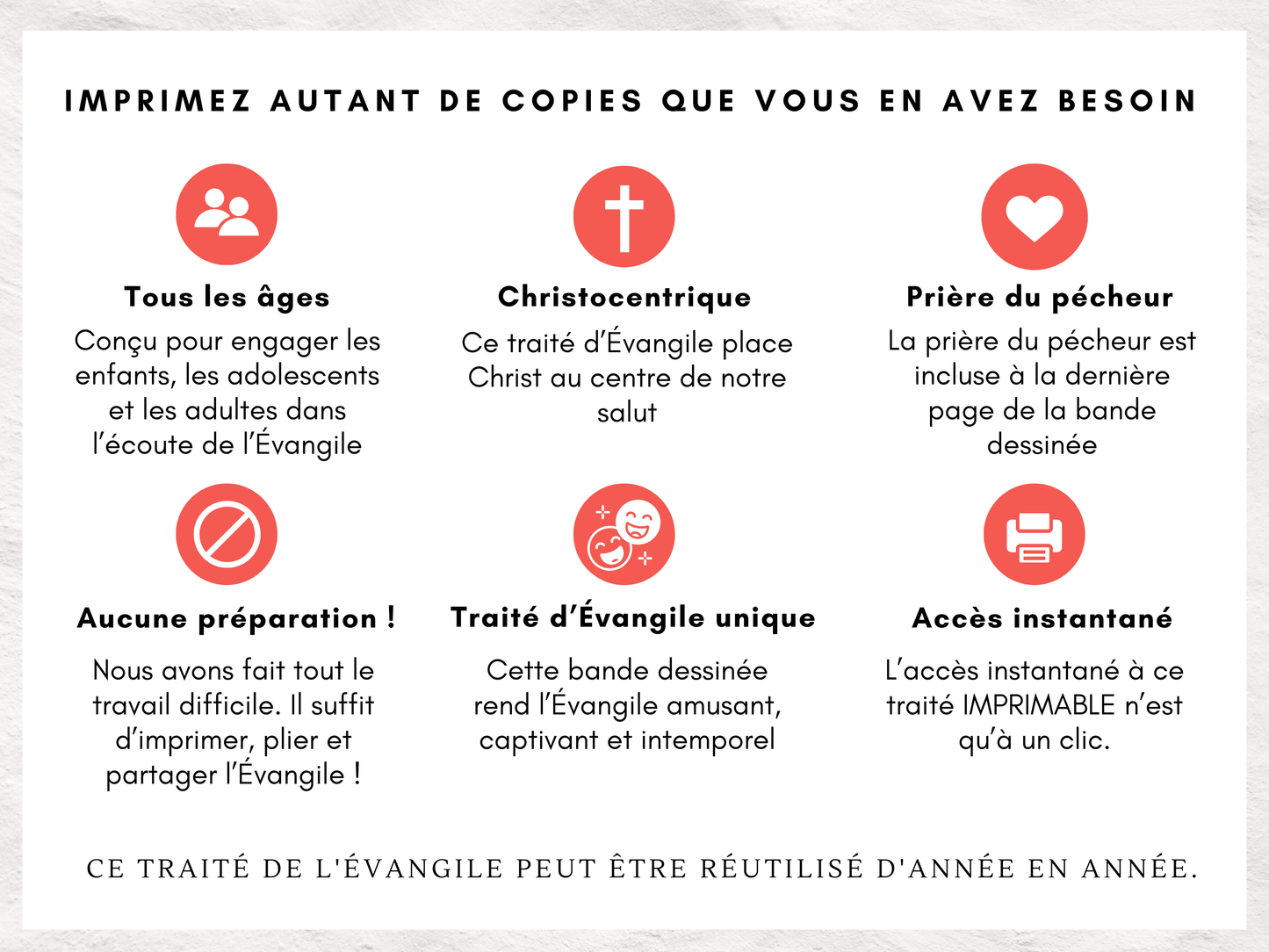 Traité BD Évangile à imprimer. Menez les enfants à Christ avec assurance. Outil d’évangélisation fun et téléchargeable pour tout âge.