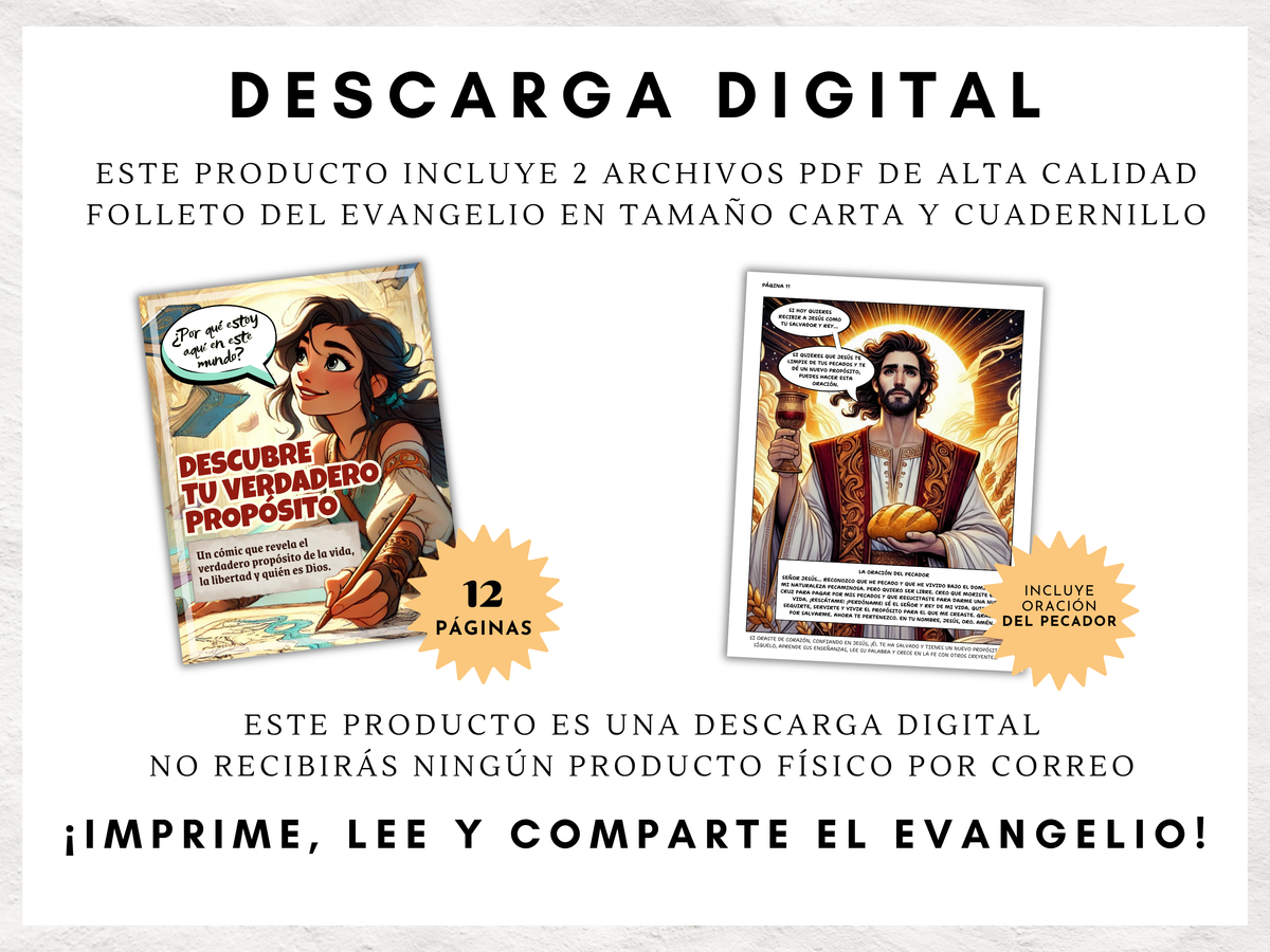 Folleto Evangelístico Cristiano en Cómic para Niños y Adolescentes (PDF Imprimible)