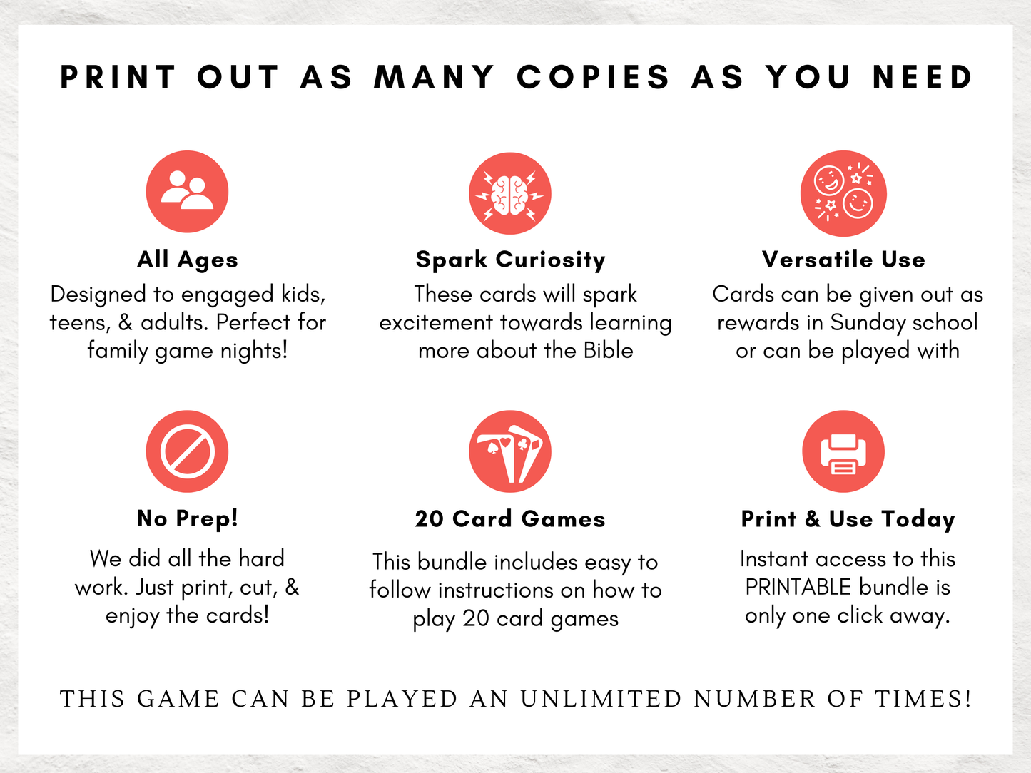 Heroes of the Old Testament Bible Character Playing Cards – Printable Deck + Posters + Game Ideas | Kids Church, Sunday School Gift