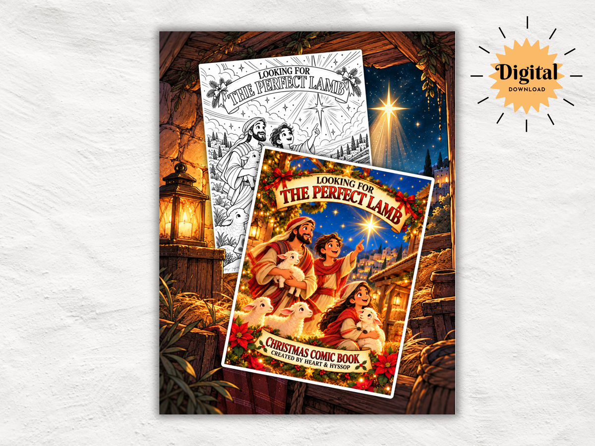 Looking for the Perfect Lamb — Christmas Comic & Coloring Book Bundle