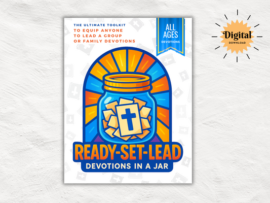 READY-SET-LEAD Devotions Jar | Christian Family & Group Devotions Toolkit | Essential Ministry Toolkit to Empower Anyone to Lead Devotions