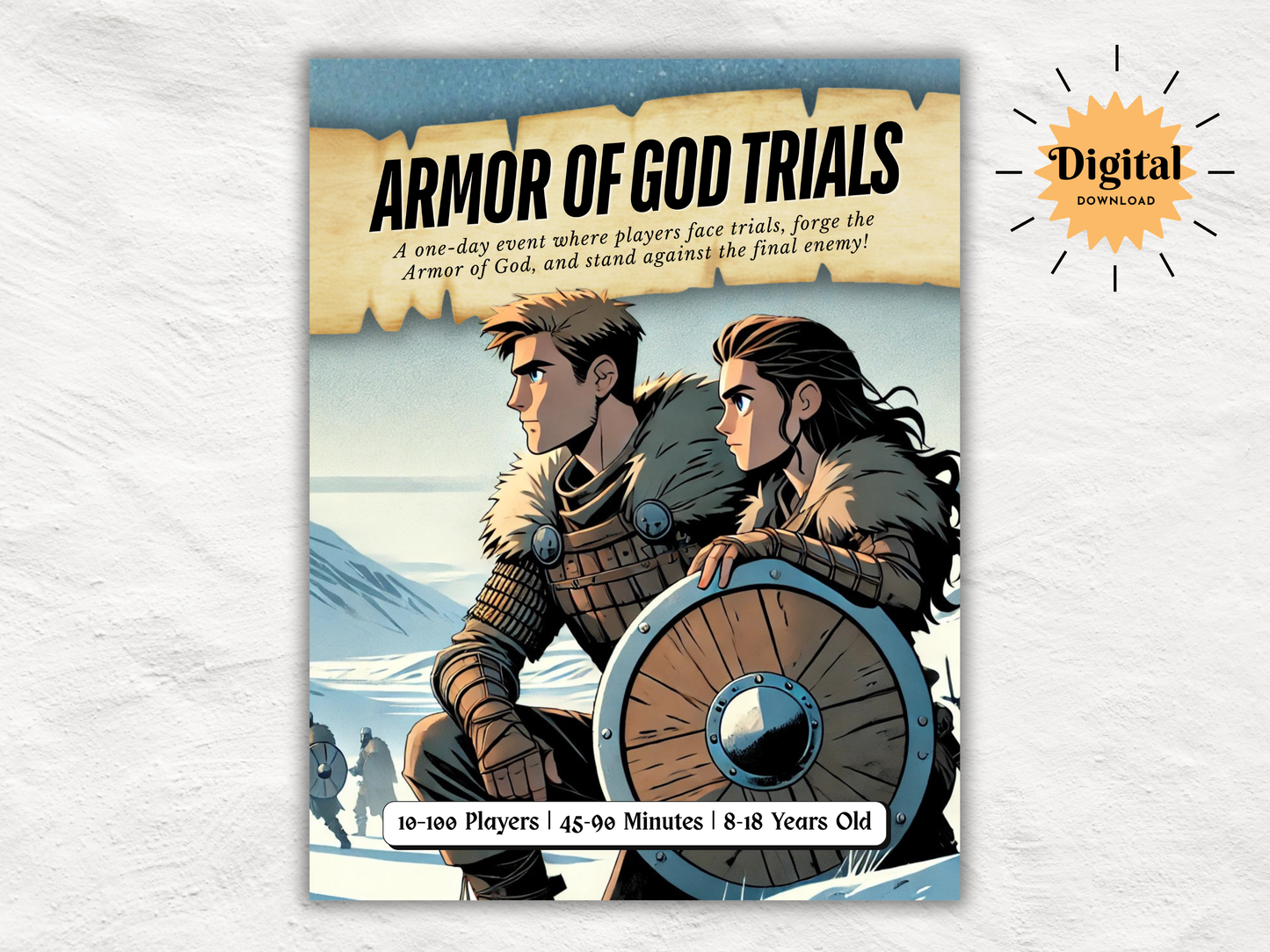 Armor of God Game for Kids Church | Christian Youth Group Game | VBS Activity | Bible Lesson Game | Trunk or Treat Alternative Church Event