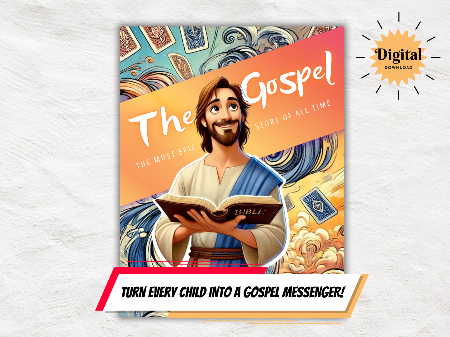Comic Book Gospel Tract |  12 Page Graphic Novel to Share Jesus' Good News | Printable Evangelism Tool | Sinner's Prayer Included
