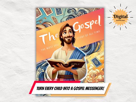 Comic Book Gospel Tract |  12 Page Graphic Novel to Share Jesus' Good News | Printable Evangelism Tool | Sinner's Prayer Included