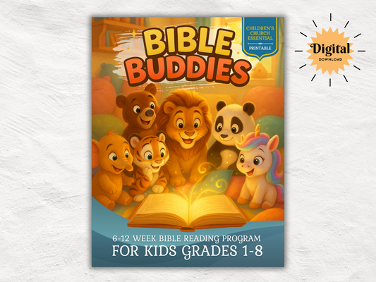 Bible Buddies Adoption Event Kit | Printable Kids Bible Reading Program | Christian Digital Download for Children's Church & Sunday School