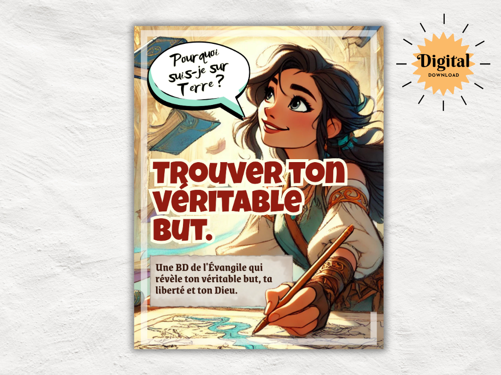 Bande dessinée chrétienne imprimable — tract de l’Évangile pour enfants et ados | Plan du salut | Format lettre + livret | Heart and Hyssop