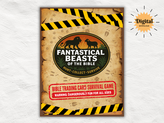 Fantastical Beasts of the Bible | Printable Survival Scavenger Hunt Game | Bible Trading Card | For Kids, Youth, VBS, Camps | 1-100+ Players