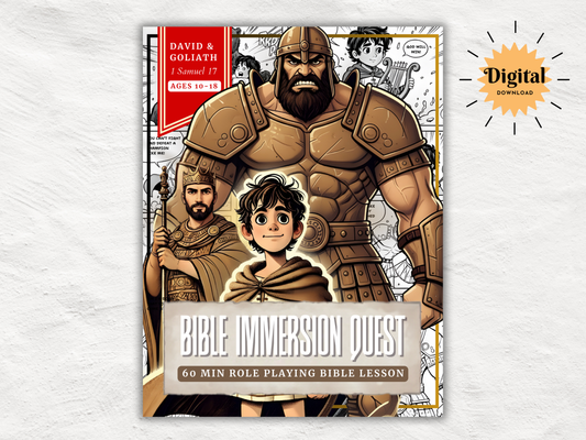 David & Goliath Bible Game | Immersive Christian Lesson for Youth and  Sunday School | Printable Role-Playing Activity | Ages 10–18