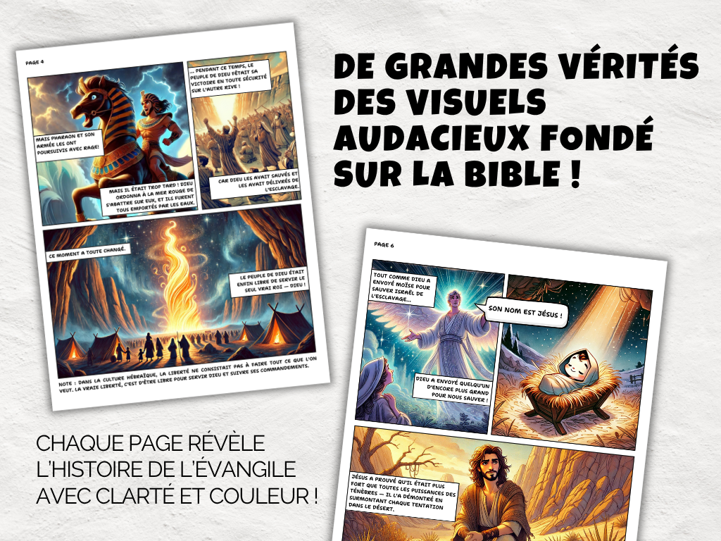 Bande dessinée chrétienne imprimable — tract de l’Évangile pour enfants et ados | Plan du salut | Format lettre + livret | Heart and Hyssop