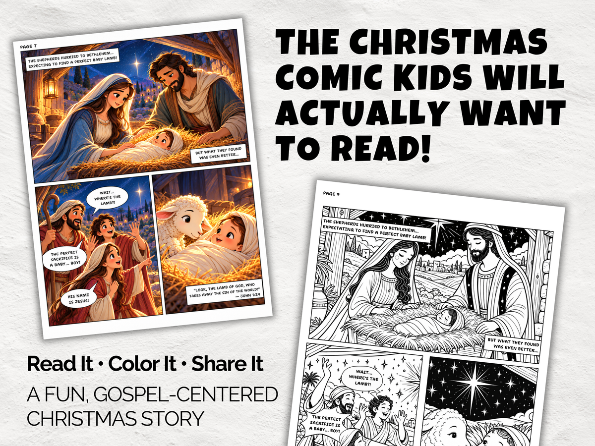 Looking for the Perfect Lamb — Christmas Comic & Coloring Book Bundle