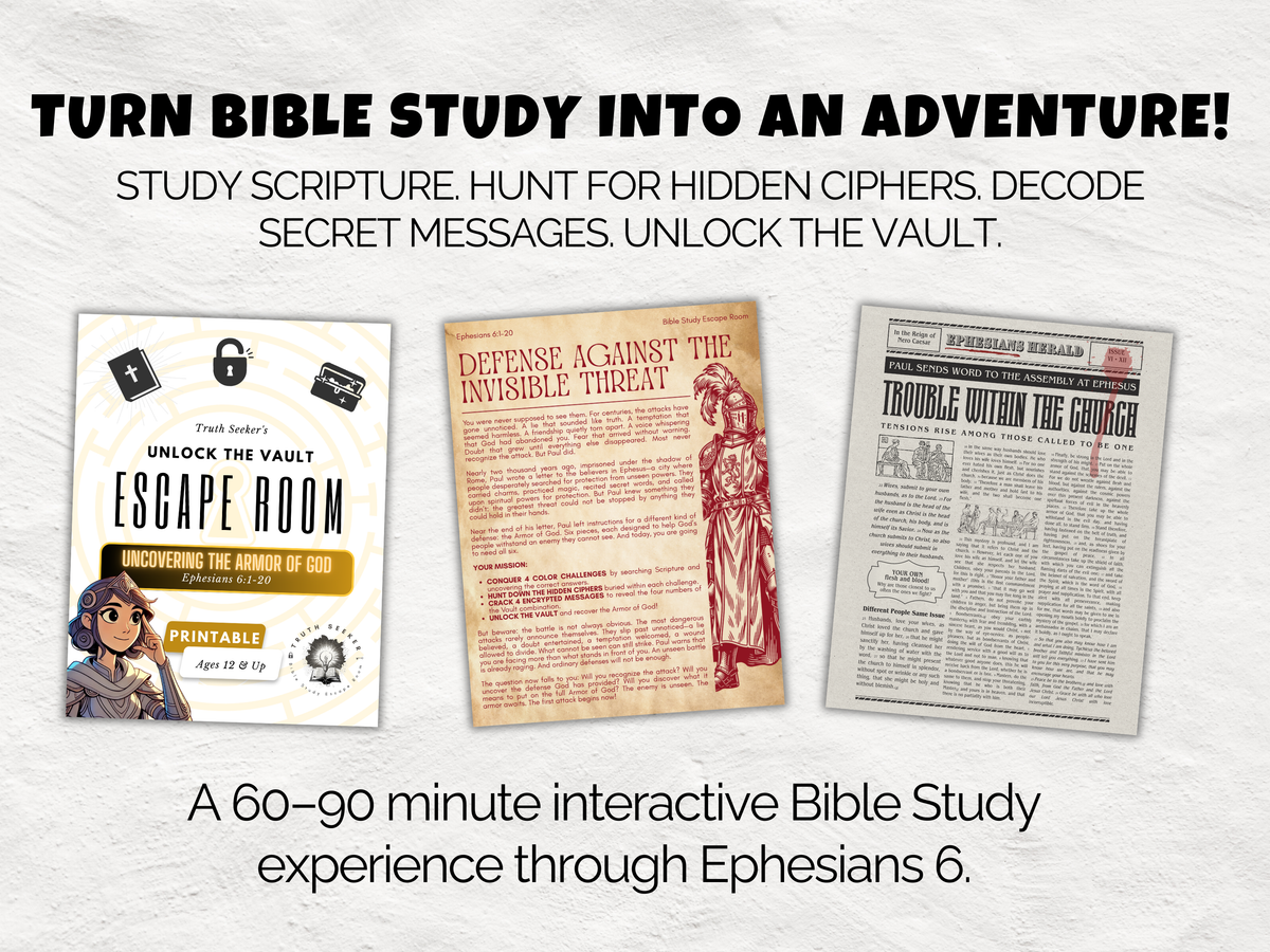 Armor of God Bible Study Escape Room – Printable Ephesians 6 Game