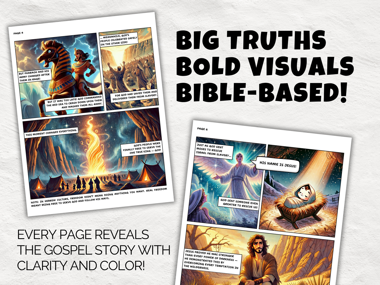 Printable Christian Comic Book Gospel Tract for Kids & Teens | Salvation Plan | Letter + Booklet Format | Heart and Hyssop