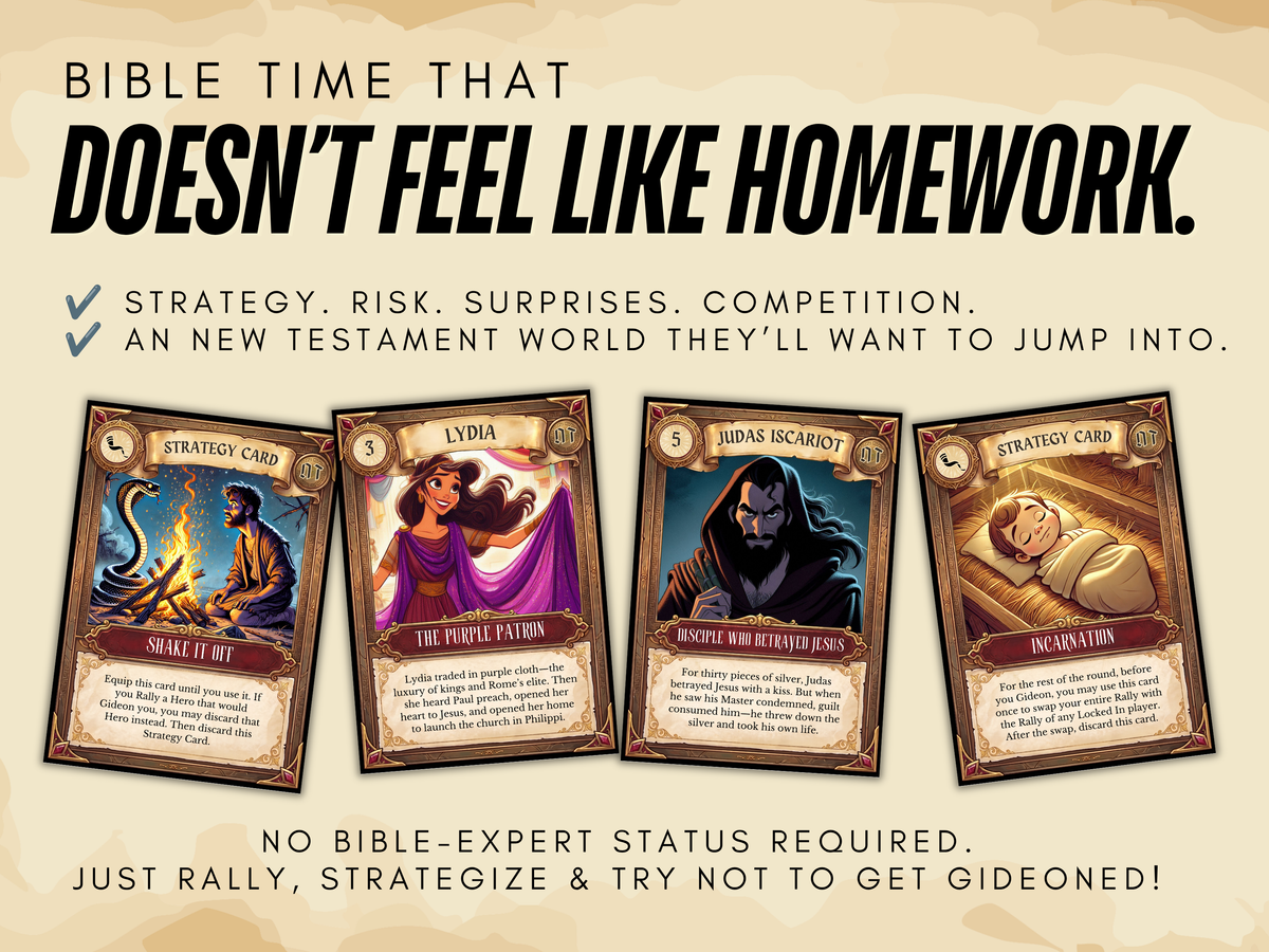 Rally 7 New Testament Bible Card Game | Printable Christian Game for Kids & Teens | Sunday School, Youth Group, Homeschool, Bible Study