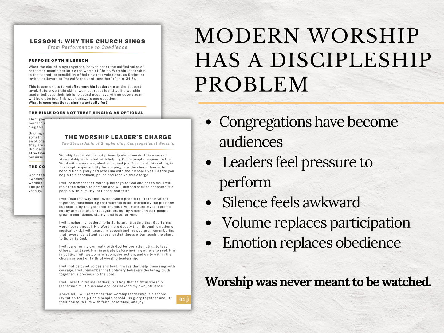 Worship Leader Training Handbook (64 Pages) + 52 Week Devotional | Worship Pastor Resource | Church Worship Ministry Worship Training Guide