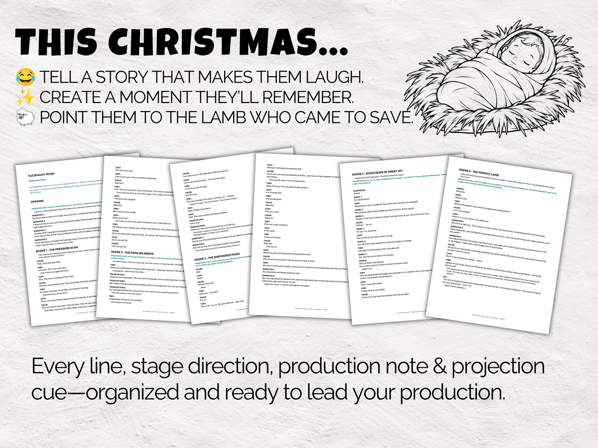 Looking for the Perfect Lamb | Complete Christian Christmas Play Kit