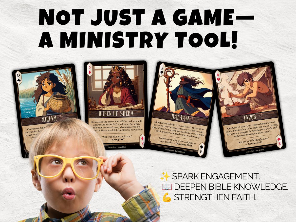 Bible Character Playing Cards | 52 Old Testament Characters | Printable Christian Card Game