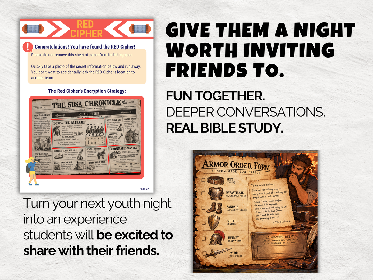Armor of God Bible Study Escape Room – Printable Ephesians 6 Game