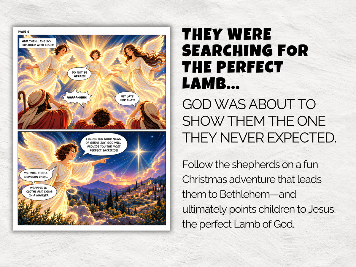 Looking for the Perfect Lamb — Christmas Comic & Coloring Book Bundle