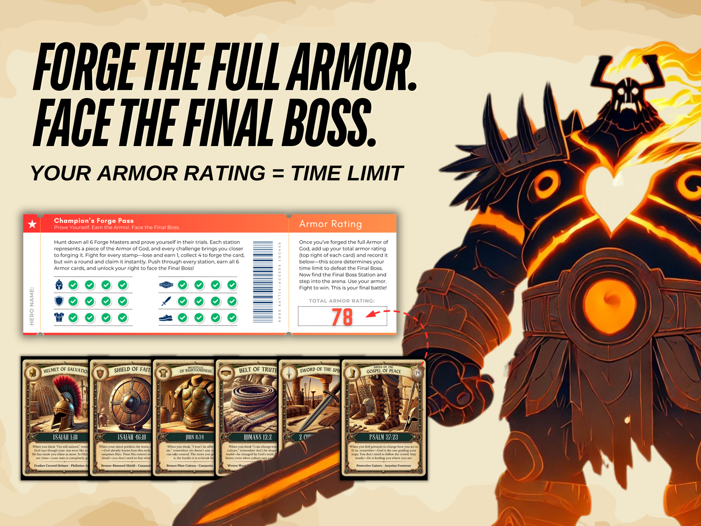Armor of God Game for Kids Church | Christian Youth Group Game | VBS Activity | Bible Lesson Game | Trunk or Treat Alternative Church Event