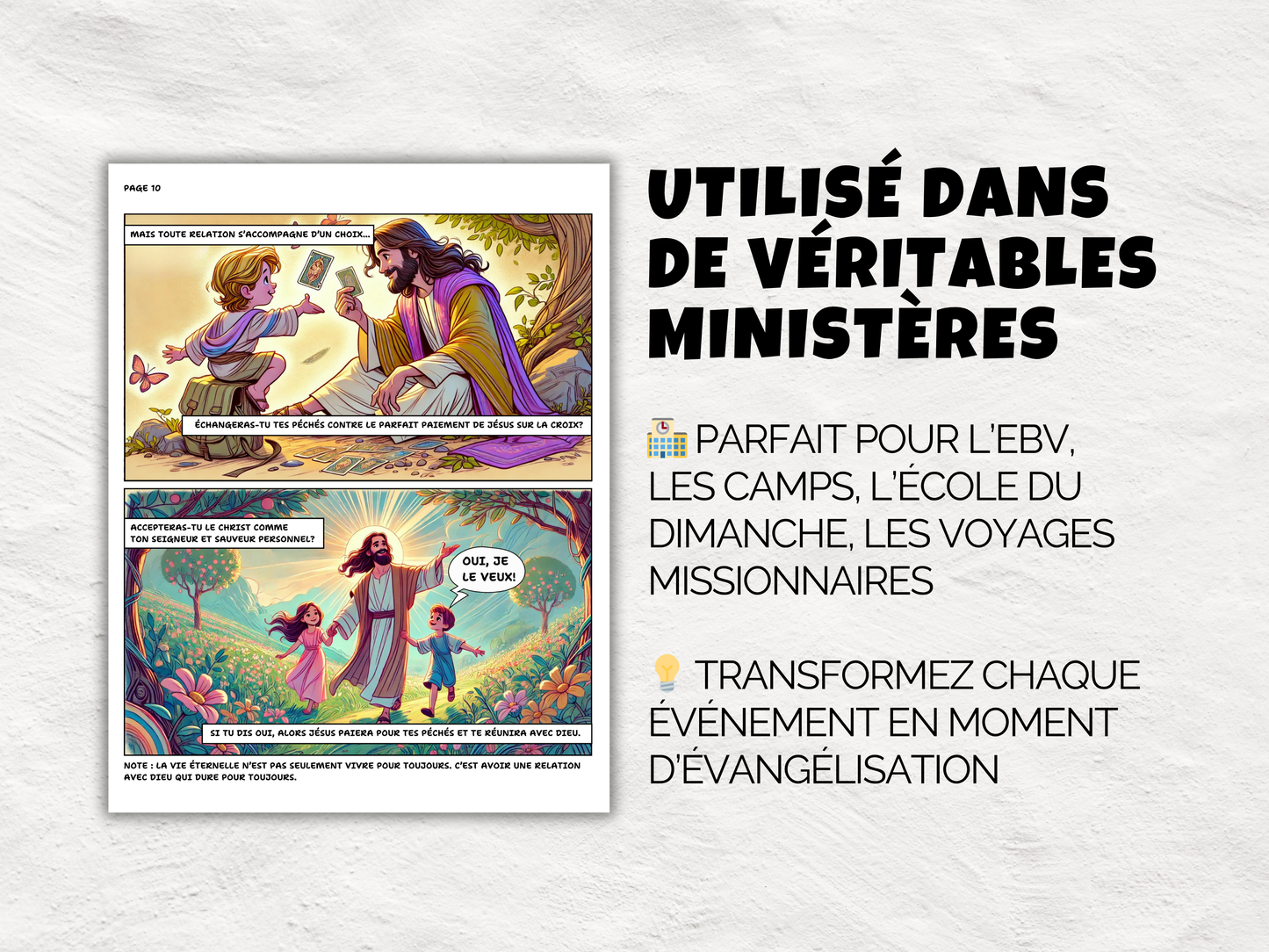 Traité BD Évangile à imprimer. Menez les enfants à Christ avec assurance. Outil d’évangélisation fun et téléchargeable pour tout âge.