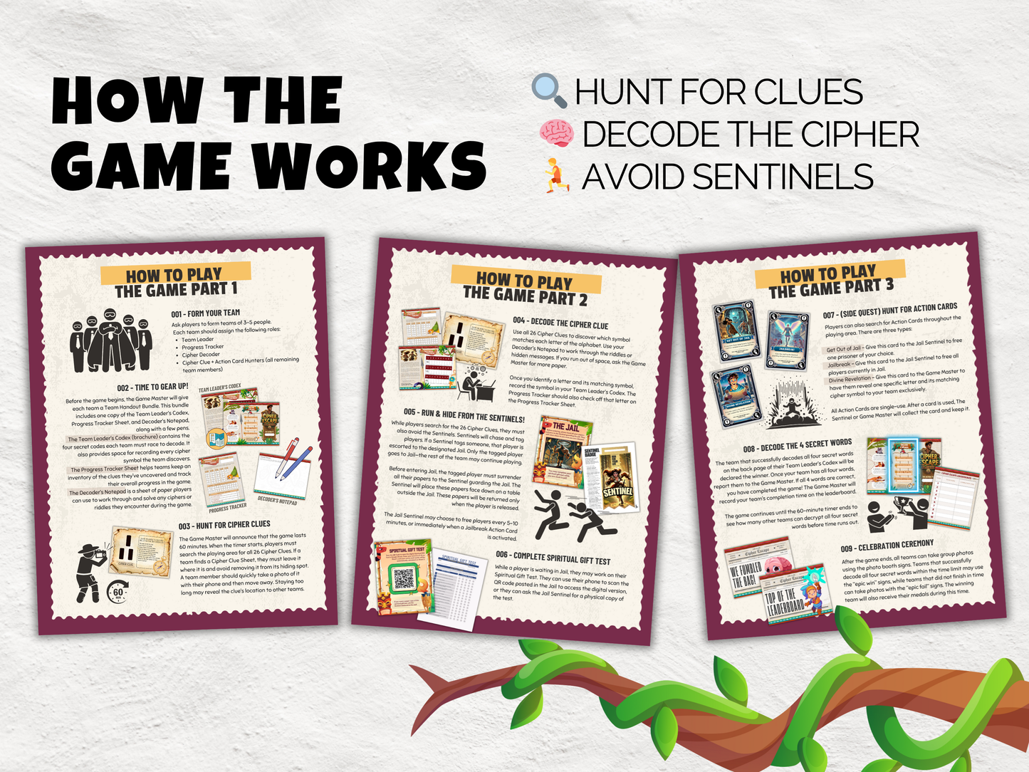 Cipher Escape | Christian Escape Room Game for Teens | Youth Group, Retreat, Lock-In, Purpose Activity, Digital Download