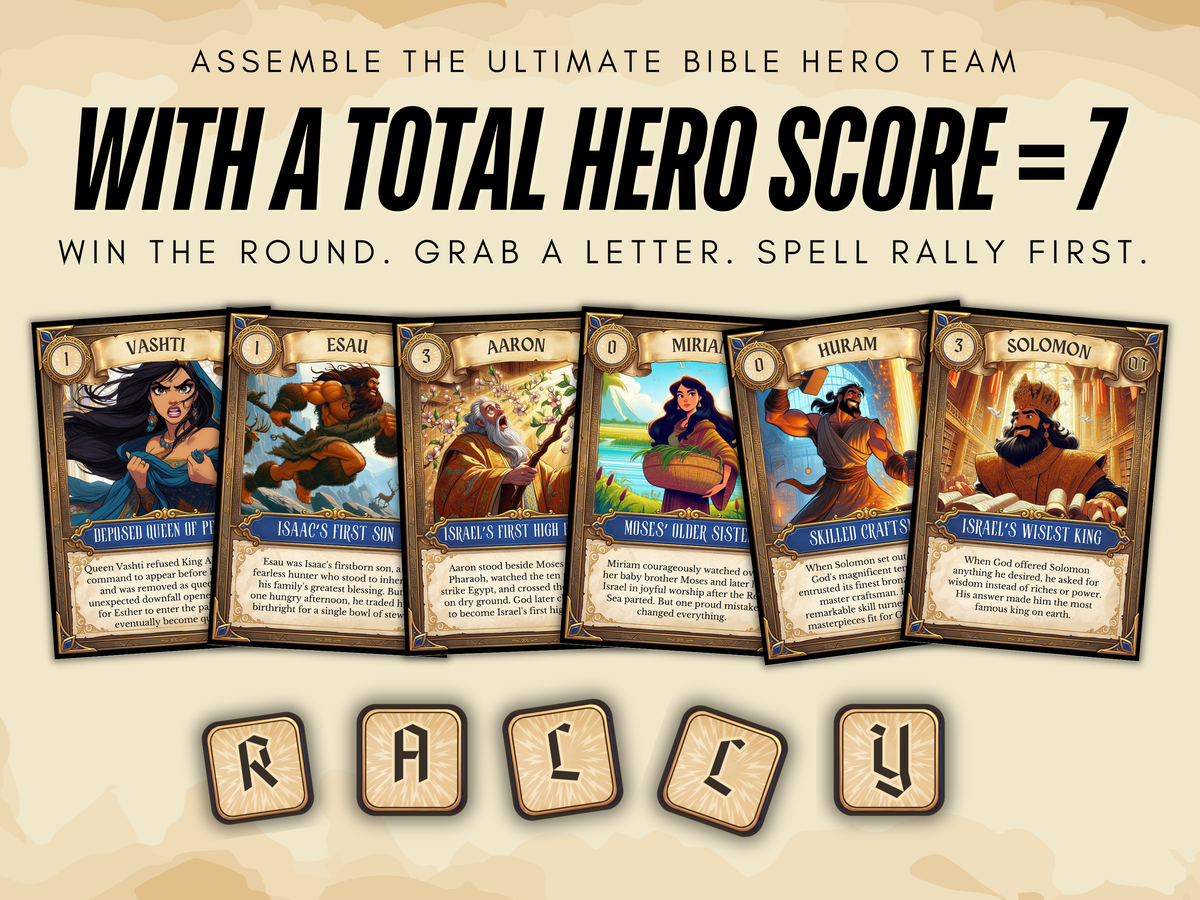 Printable Bible Card Game for Kids & Teens, Christian Family Game, Sunday School Youth Group Game, Old Testament Homeschool Game PDF