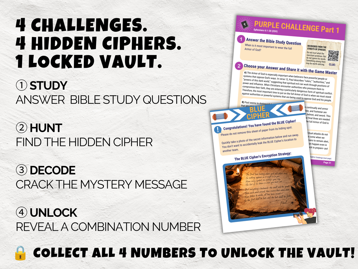 Armor of God Bible Study Escape Room – Printable Ephesians 6 Game
