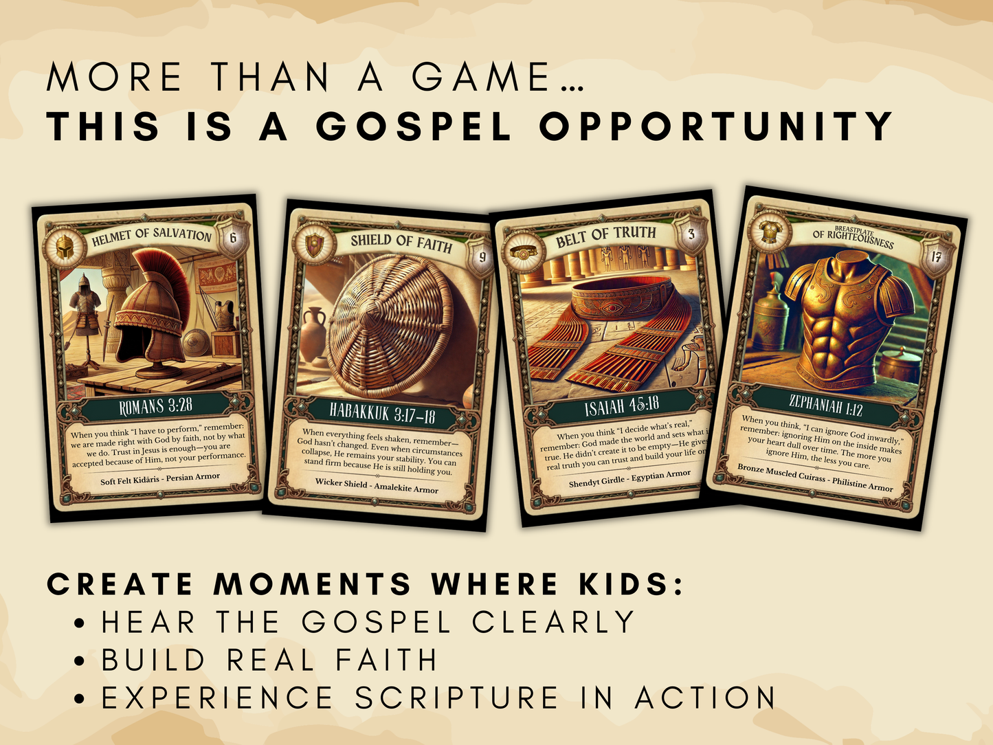 Armor of God Game for Kids Church | Christian Youth Group Game | VBS Activity | Bible Lesson Game | Trunk or Treat Alternative Church Event