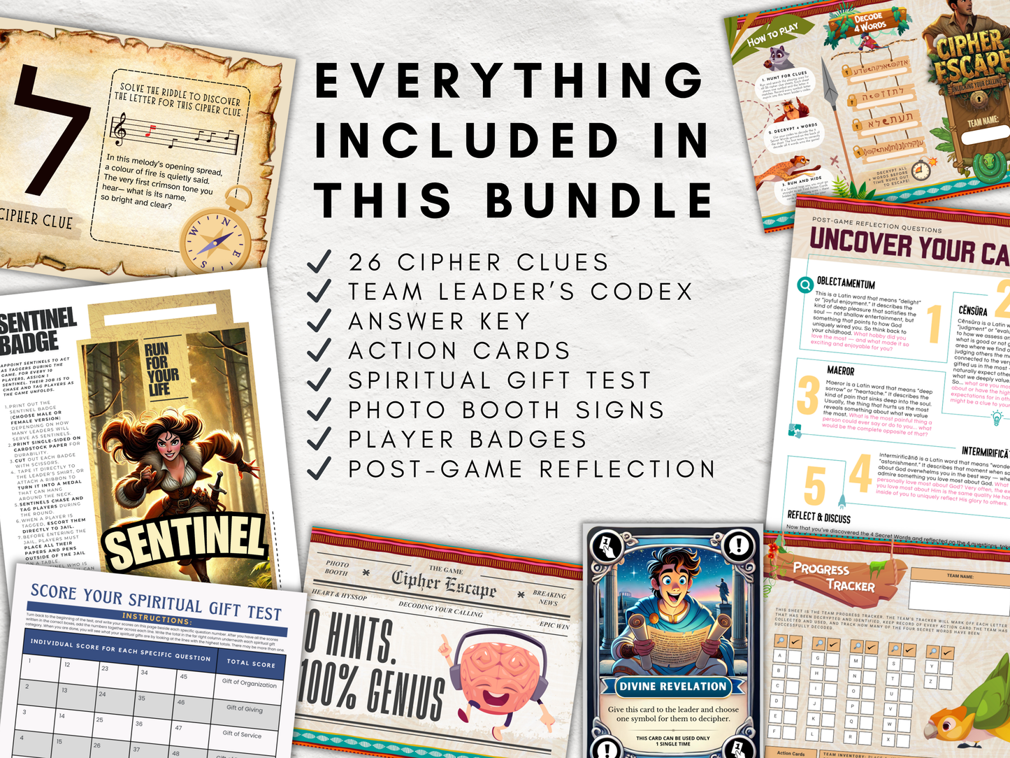 Cipher Escape | Christian Escape Room Game for Teens | Youth Group, Retreat, Lock-In, Purpose Activity, Digital Download