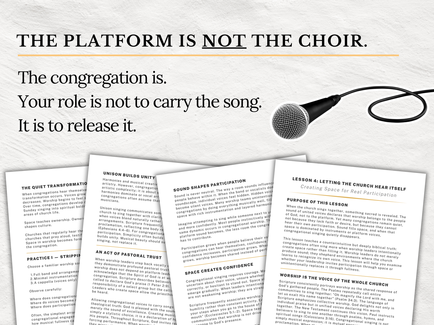 Worship Leader Training Handbook (64 Pages) + 52 Week Devotional | Worship Pastor Resource | Church Worship Ministry Worship Training Guide
